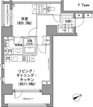 パークハビオ八丁堀の物件間取画像